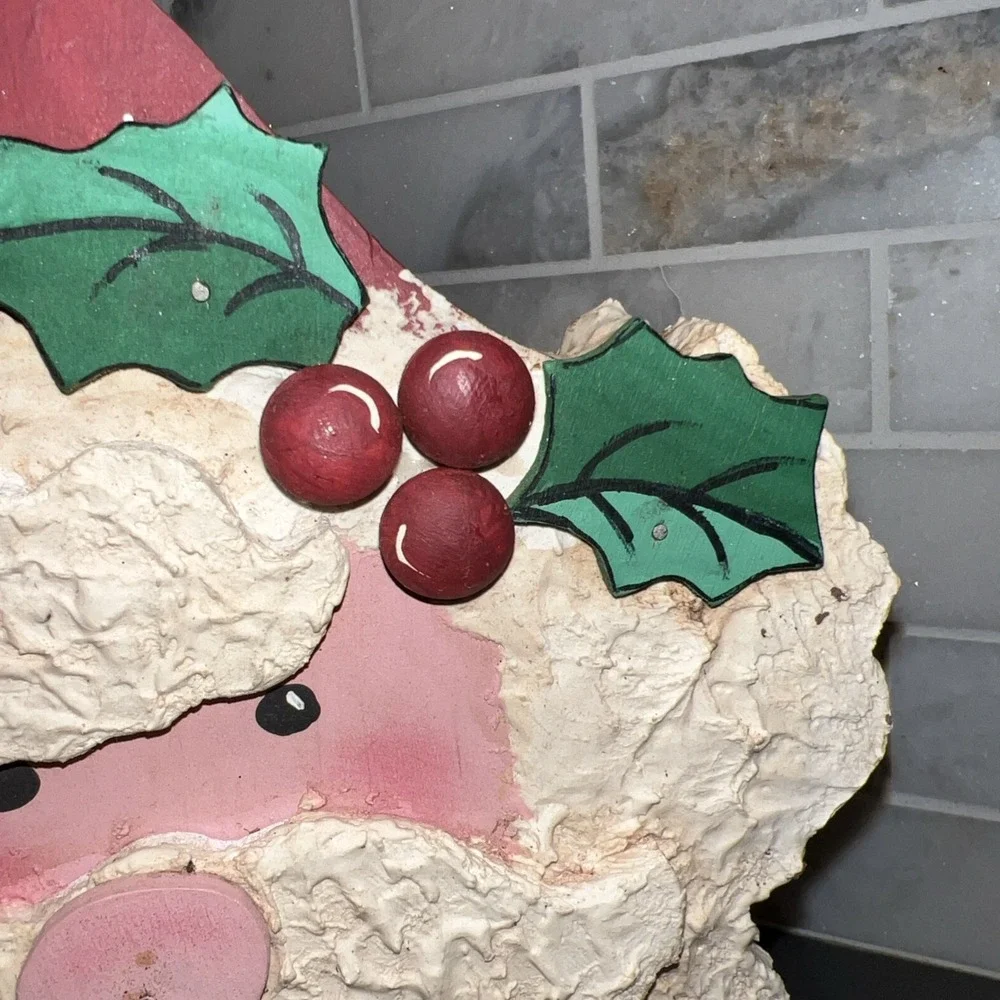 Wooden handmade faux Santa Claus Birdcage